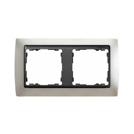 Marco compacto para 2 elementos Simon 82 Gris