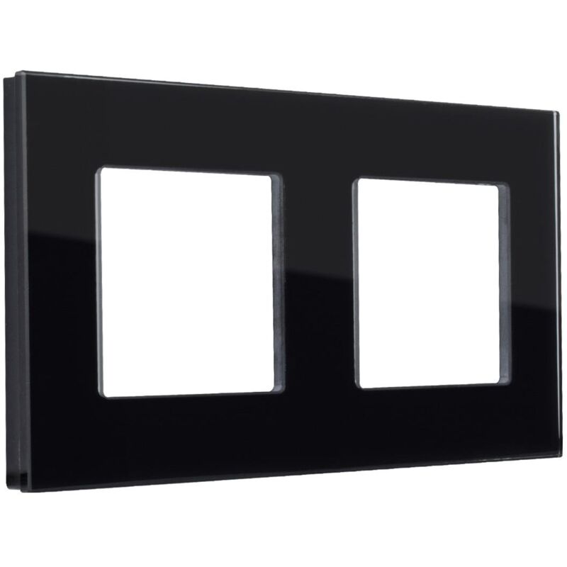 

Marco Cristal 2 Módulos Modern Negro - Negro