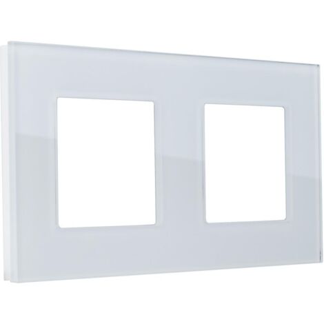 Marco Cristal 2 Módulos Modern Blanco