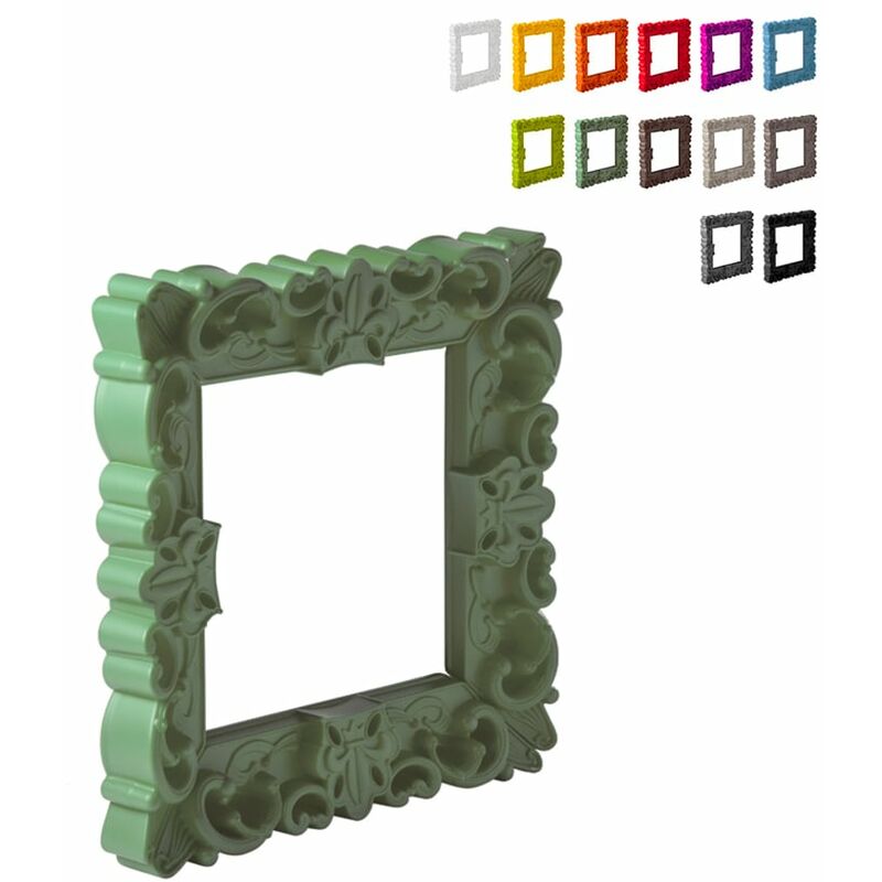 

Marco cuadrado pop de diseño barroco moderno Frame Of Love S | Color: Verde - Slide