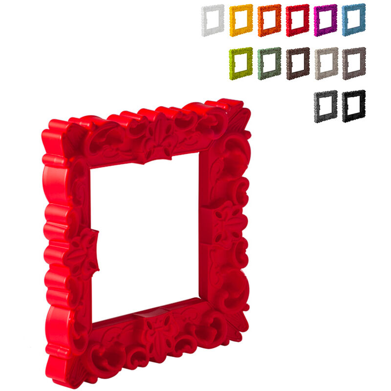 

Marco cuadrado pop de diseño barroco moderno Frame Of Love S | Color: Rojo - Slide