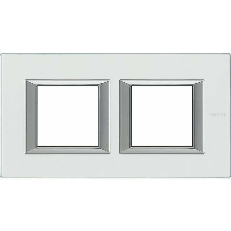 

Marco embellecedor Horizontal de 2 elementos Bticino Axolute HA4802M2HVKA Kristall