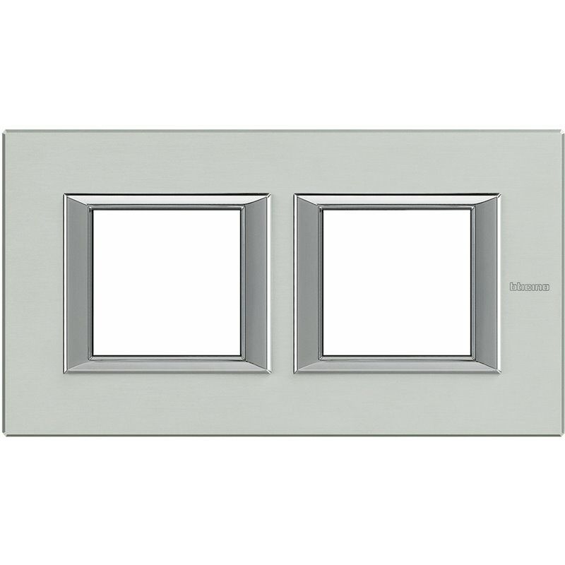 

Marco embellecedor Horizontal de 2 elementos Bticino Axolute HA4802M2HXC Aluminio pulido