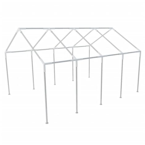 vidaXL Estructura de Carpa de Jardín de Acero Armazón Tienda de Fiesta 8x4 m - Argento