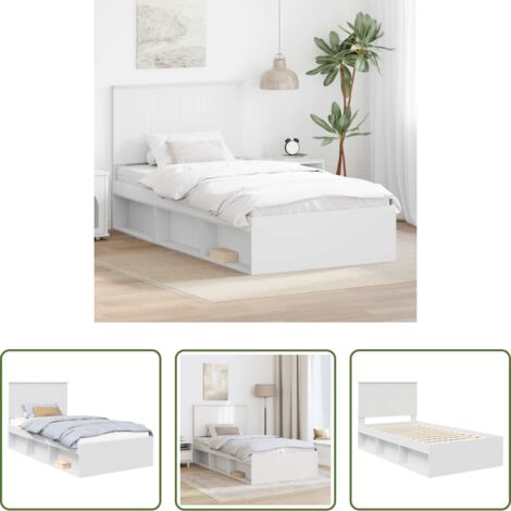 Marco de cama -  Estructura de cama 100 x 200 cm Madera de pino macizo