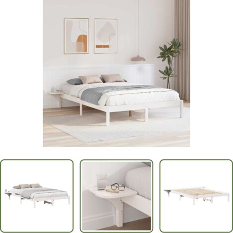 Marco de cama -  Estructura de cama 150 x 200 cm Madera de pino macizo