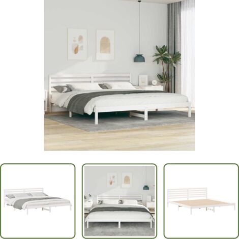 Marco de cama - Estructura de cama 180 x 210 cm Madera de pino macizo