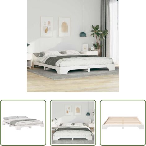 Marco de cama - Estructura de cama 180 x 210 cm Madera de pino macizo
