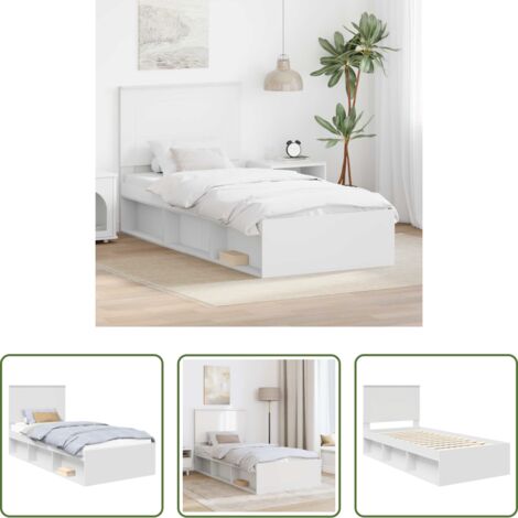 Marco de cama -  Estructura de cama 90 x 190 cm Madera de pino macizo