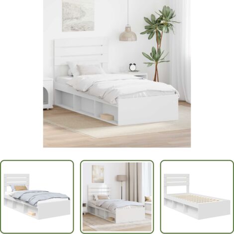 Marco de cama -  Estructura de cama 90 x 190 cm Madera de pino macizo