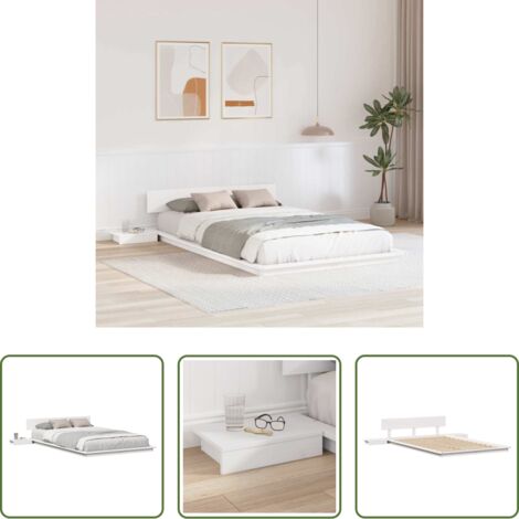 Marco de cama -  Estructura de cama Blanco 120 x 200 cm Madera