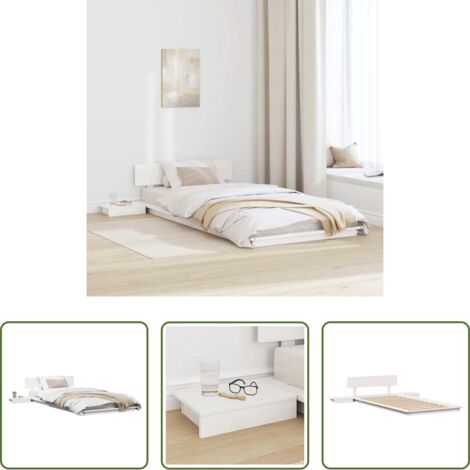 Marco de cama -  Estructura de cama Blanco 90 x 200 cm Madera
