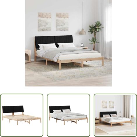 Marco de cama -  Estructura de cama Marrón 160 x 200 cm Madera de pino macizo