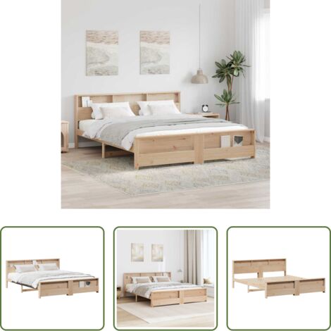 Marco de cama -  Estructura de cama Marrón 180 x 200 cm Madera de ingeniería