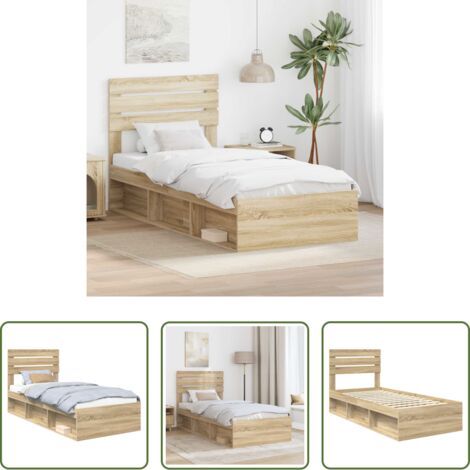 Marco de cama -  Estructura de cama Sonoma 90 x 190 cm Madera de pino macizo