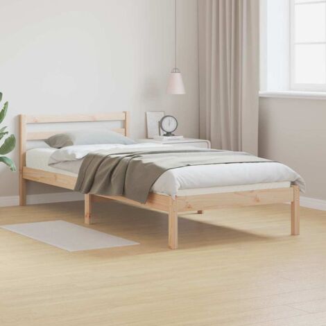 Marco de Cama Marrón 220 x 100 cm Madera maciza de pino