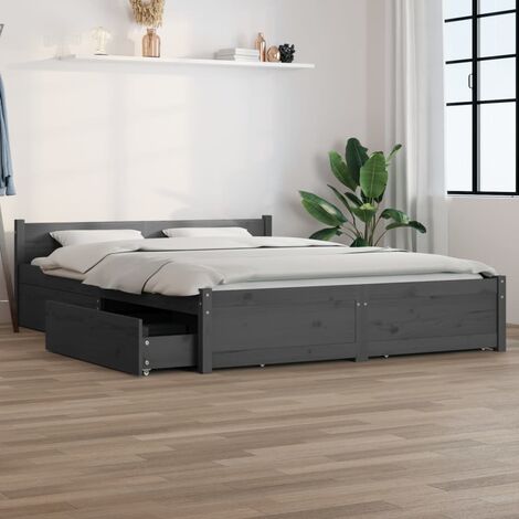 Cama con cajones Moderno Estructura de Cama para adulto 150x200 cm ES56191A