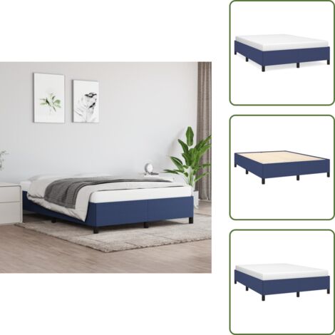 Marco de Cama,Camas para adulto,Estructura de cama de tela azul 140x190 cm