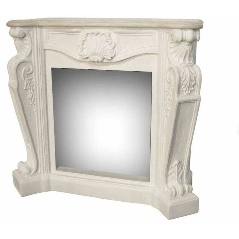 

Marco de chimenea de estilo clásico cm 121x51x112,3 Xaralyn LOUIS - Blanco