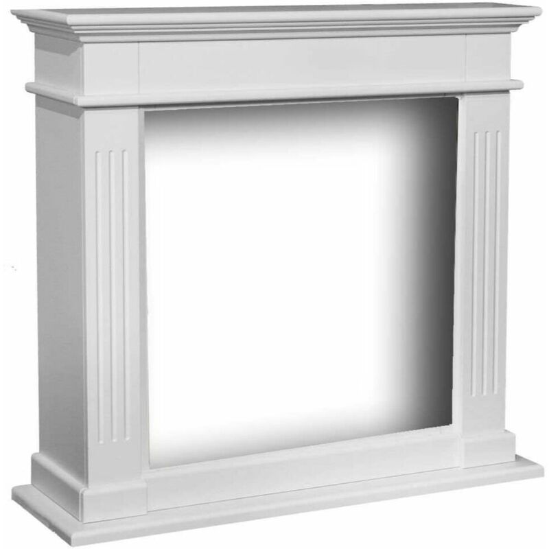 

Marco de chimenea de madera MDF blanca cm 98x34x93,8 Xaralyn ELDA - Blanco 844