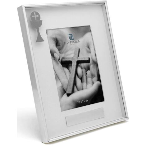 Marco de comunión de plata - un recuerdo de la Sagrada Comunión  Tamaño: 10x15cm  SKU: ZV7558231