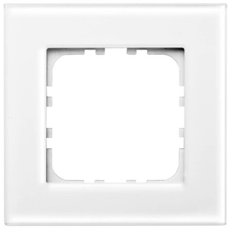 Marco de Cristal de 1 elemento para mecanismos Iota Blanco
