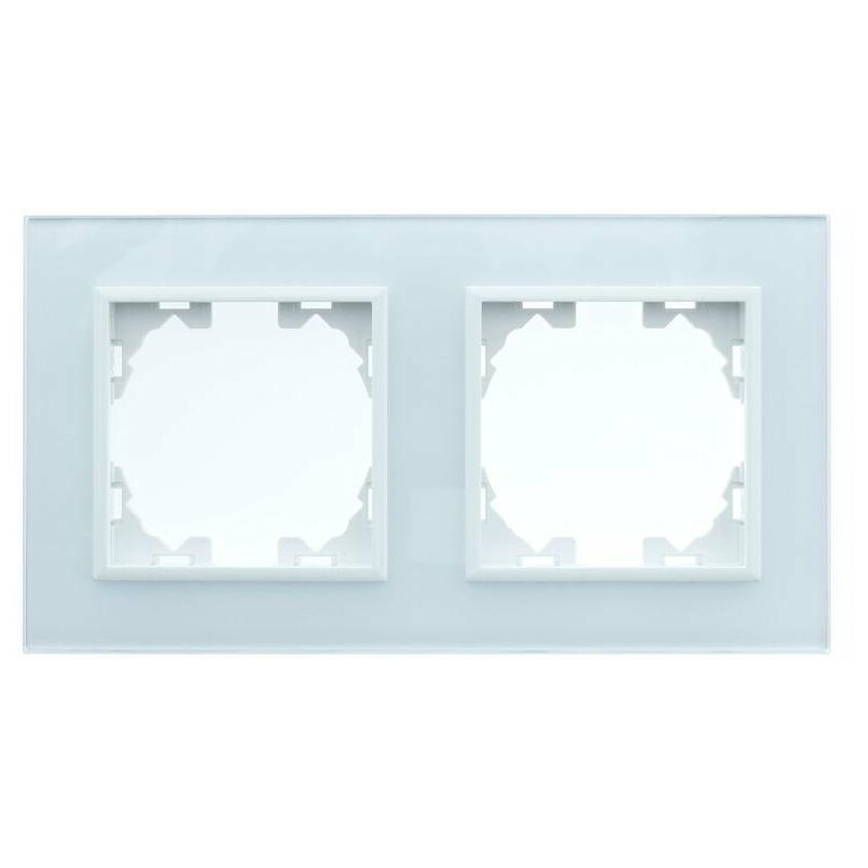 

Marco de Cristal Empotrable Blanco para 2 Módulos Serie wLux Blanco | IluminaShop