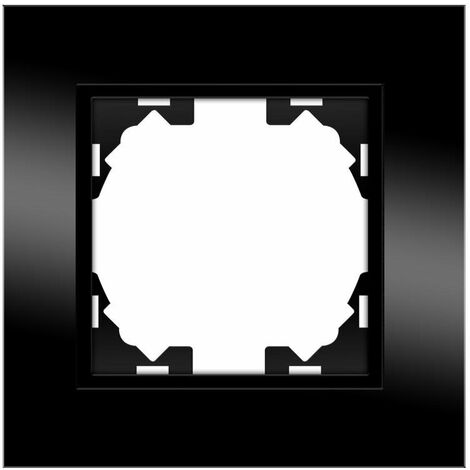 Marco de Cristal Empotrable Negro para 1 Módulo Serie wLux  Negro  | IluminaShop