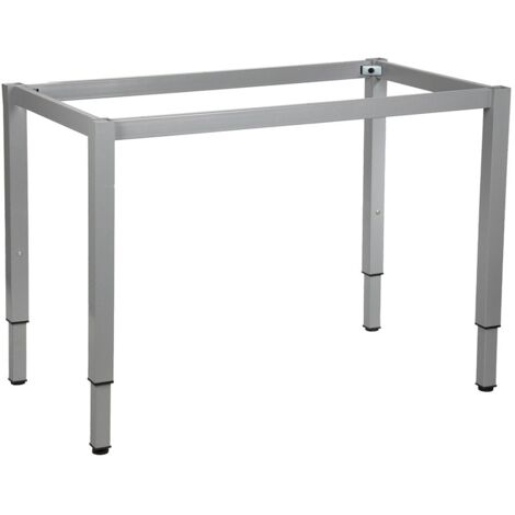 Marco de escritorio o mesa con pata cuadrada NY-A057/K ajustable - 136x66 cm, aluminio