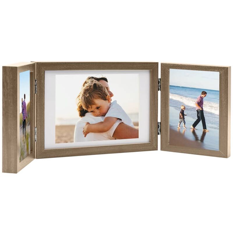 

Marco de foto collage triple marrón claro 28x18 cm+2x(13x18 cm)