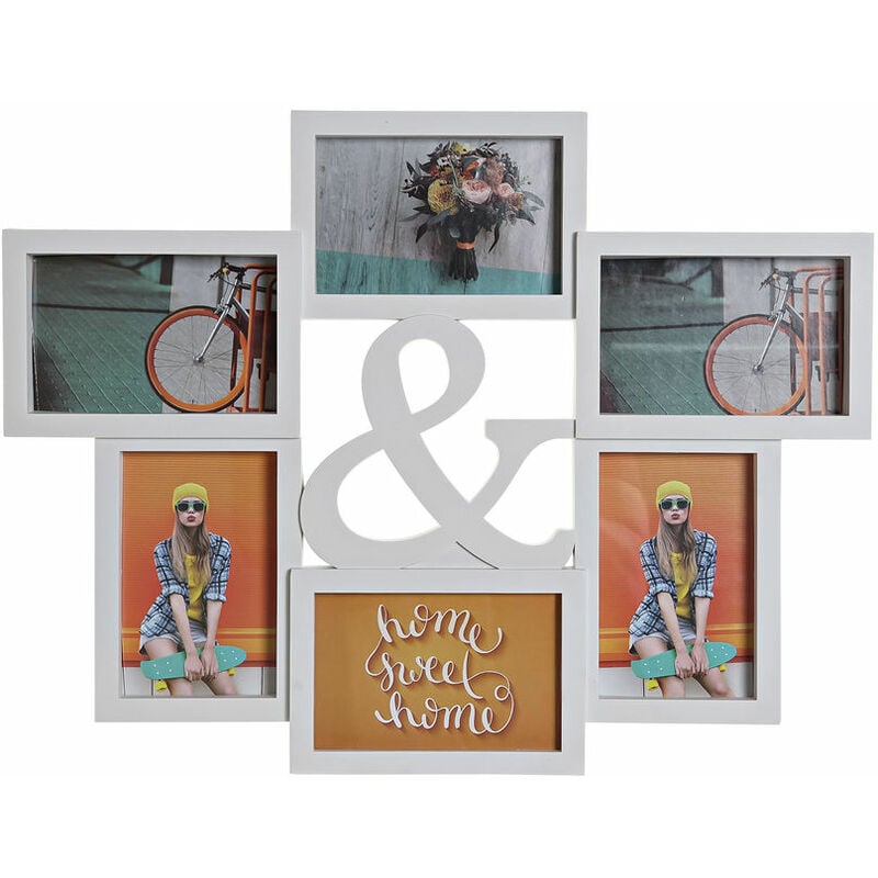 

Marco de Fotos DKD Home Decor Blanco Cristal Polipropileno (49 x 3 x 38 cm)