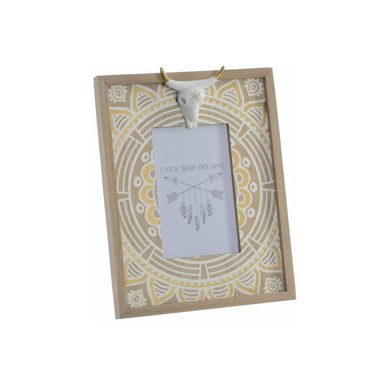 

Marco de Fotos DKD Home Decor Madera Cristal Boho (10 x 10 x 15 cm)