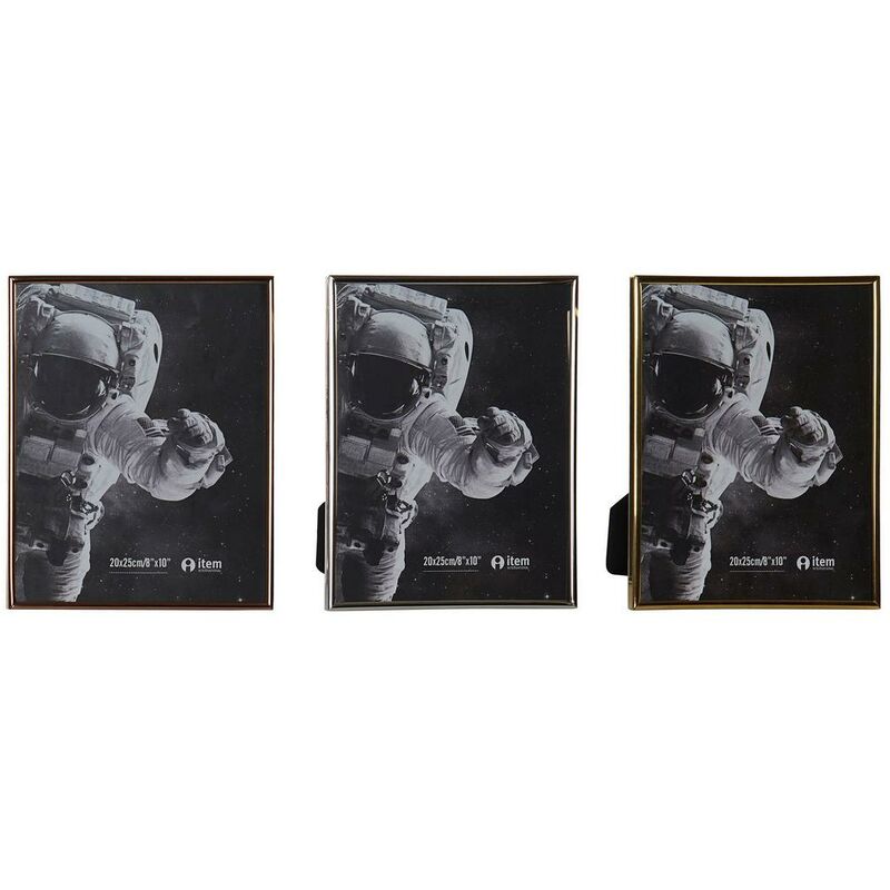 

Marco de Fotos DKD Home Decor Metal Cristal (3 pcs) (20 x 20 x 25 cm)