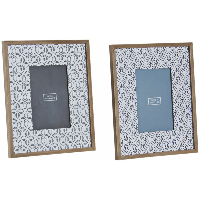 

Marco de Fotos DKD Home Decor Mosaico Madera MDF (2 pcs) (20 x 0.8 x 25 cm)