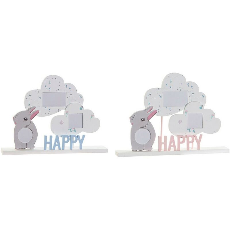

Marco de Fotos DKD Home Decor Múltiple Conejo Madera MDF (2 pcs) (32 x 5 x 24 cm)