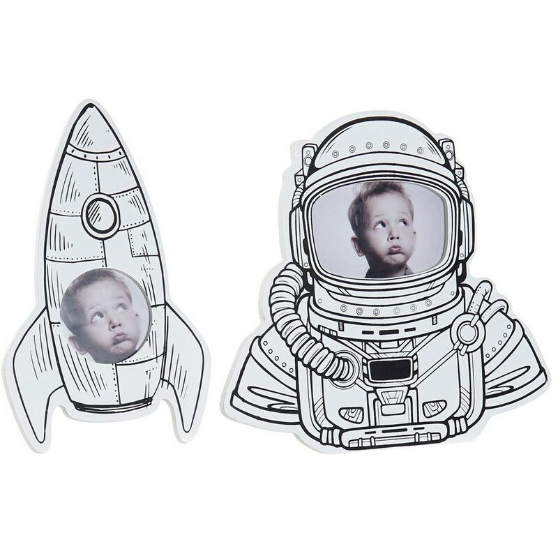 

Marco de Fotos DKD Home Decor Nave Espacial Madera MDF (2 pcs) (14.5 x 5 x 23.5 cm)