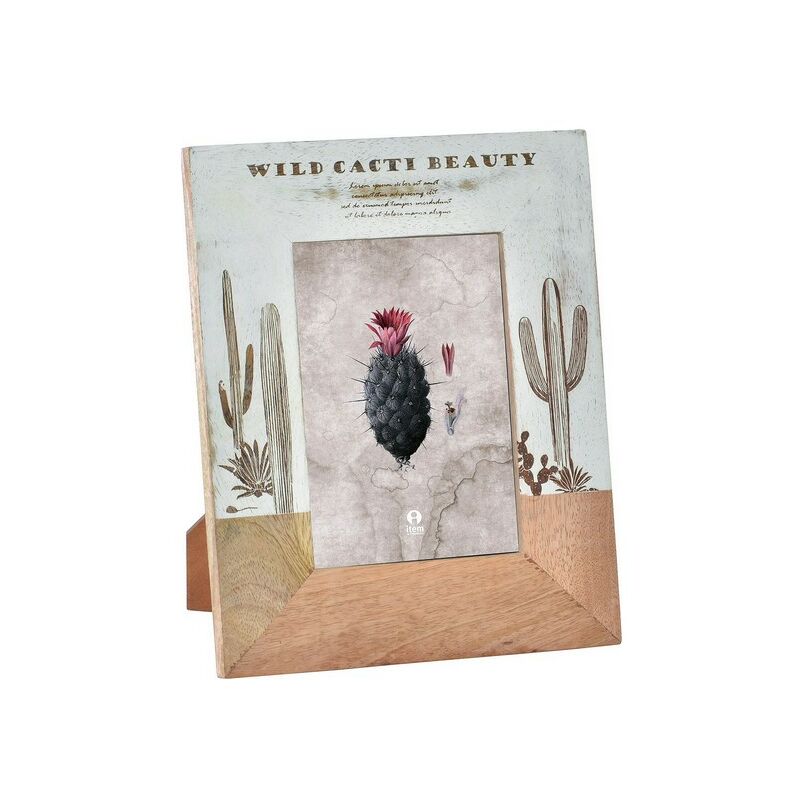 

Marco de Fotos DKD Home Decor Wild Cacti Beauty Madera de mango Boho (21 x 26 cm)