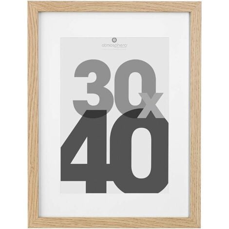 Marco de fotos Eva - madera y cristal - 30x40 cm - Atmosphera créateur d'intérieur