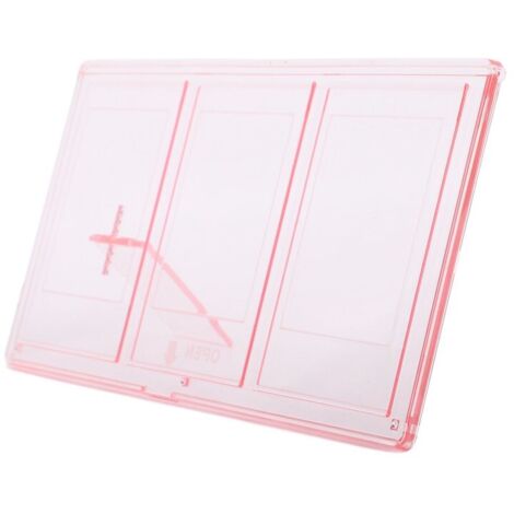 Marco de fotos triple con soporte, 3 aberturas, pantalla de policarbonato transparente, formato de 3 pulgadas (4x3), decoración de oficina rosa.
