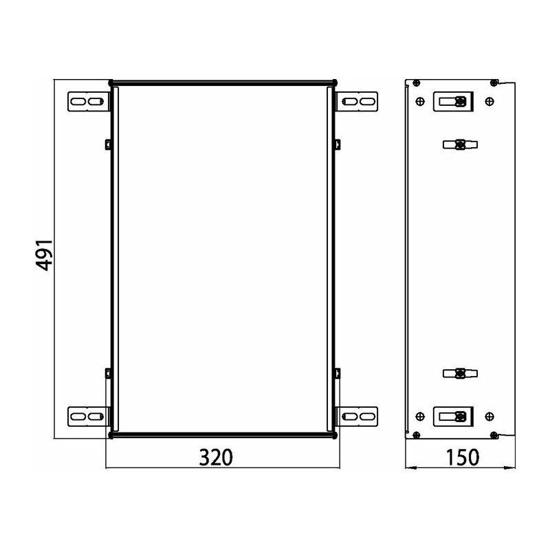 

Marco de instalación ASIS 300 para UP-Modul con 495 mm de altura