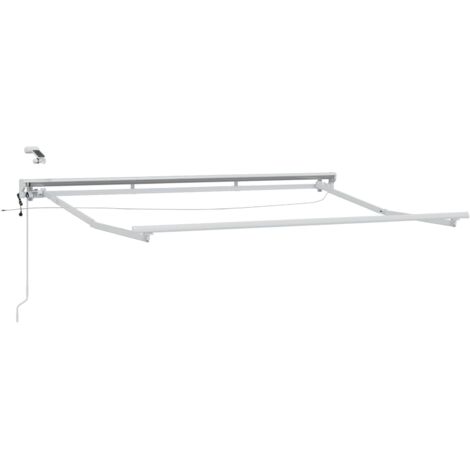 Marco de toldo eléctrico con LEDs 3,5 x 2,5 m Aluminio