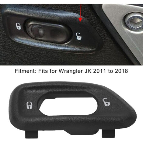 Marco del interruptor de la puerta, protector de cerradura de puerta para Jeep Wrangler JK 2011-2018, lado derecho, ABS duradero