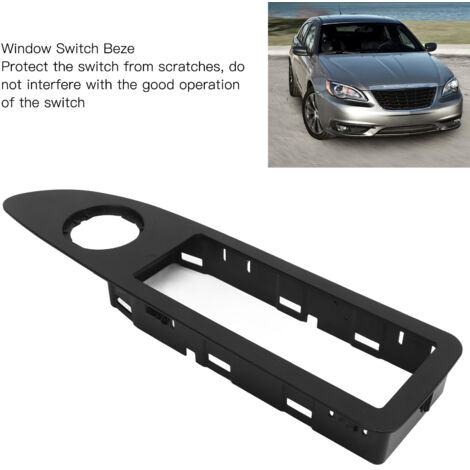 Marco del interruptor de la ventana delantera para DODGE AVENGER 2011-2014 CHRYSLER 200 2011-2014, protector de bisel de ABS negro