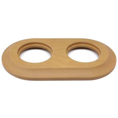 Marco Doble para Empotrar de Madera Clara