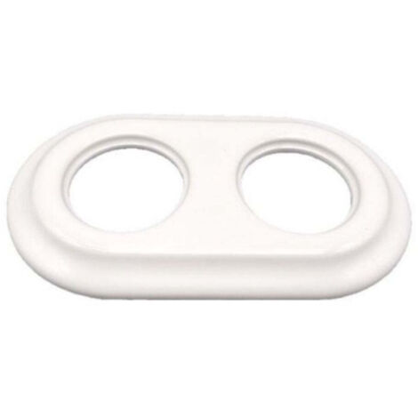 Marco Doble para Empotrar de Porcelana Blanca