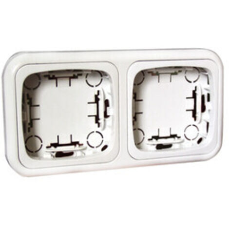 Marco doble para la serie 36.480 de mecanismos de superficie Electro Dh 36.480/MD, color blanco, 8430552111619