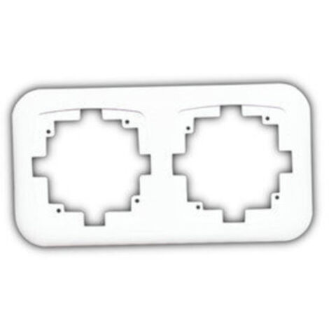 Marco doble para mecanismo empotrable  Electro Dh 36.530/MD, color blanco, 8430552107179