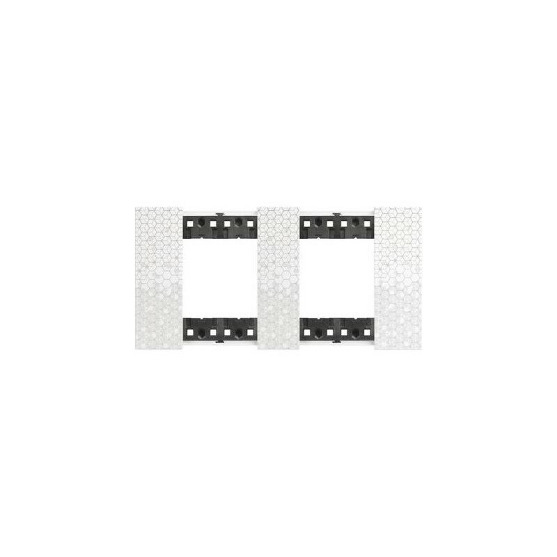 

Marco embellecedor Bticino KA4802M2MW Living Now 2+2 modulos Pixel