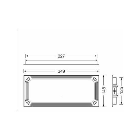 Caja empotrar bloques DUNNA 350x149x20 blanco NORMALUX D-MEL