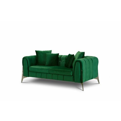 main image of "MARCO Green 2 seater sofa with 4 cushions"